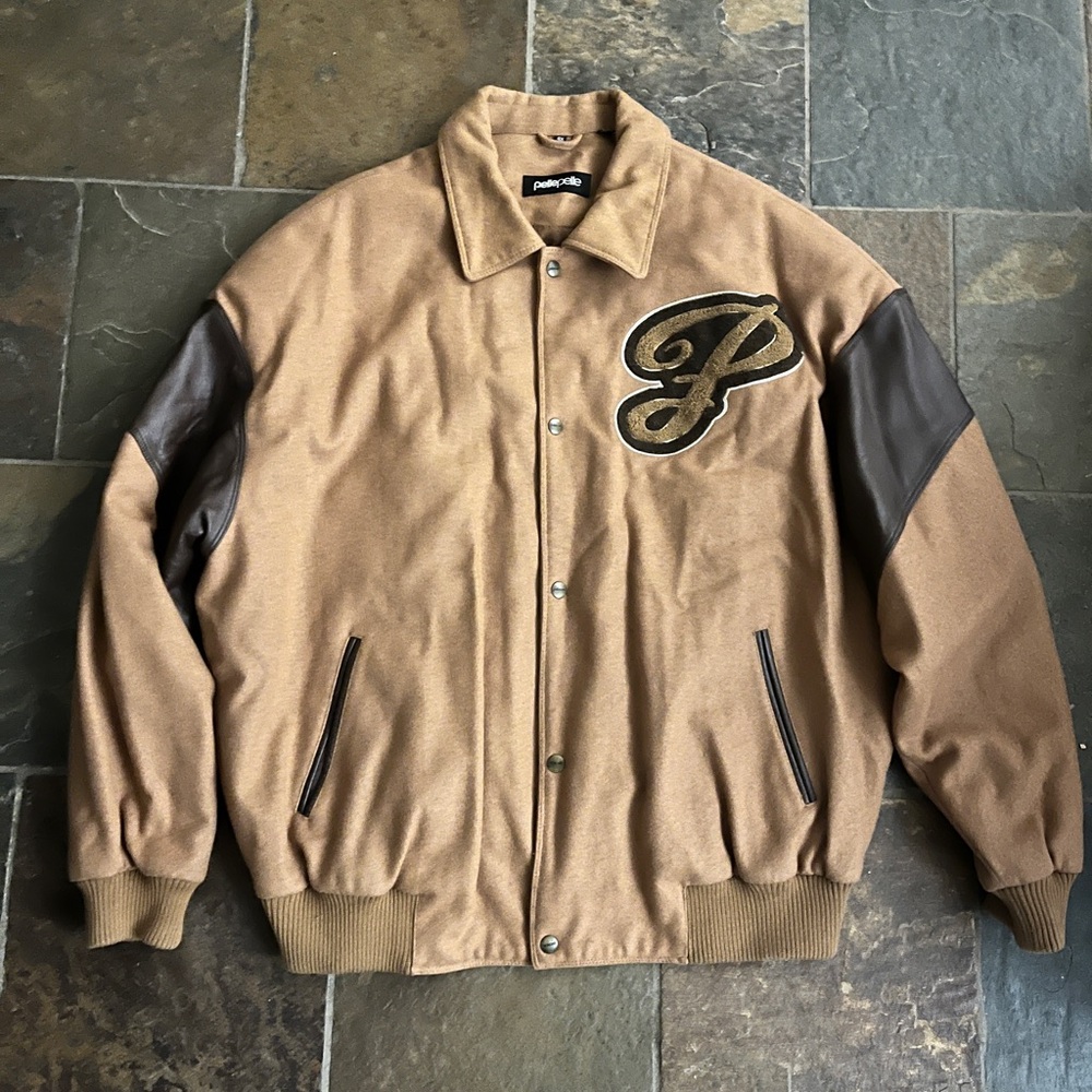 Pelle Pelle Tan and Brown Bomber Jacket